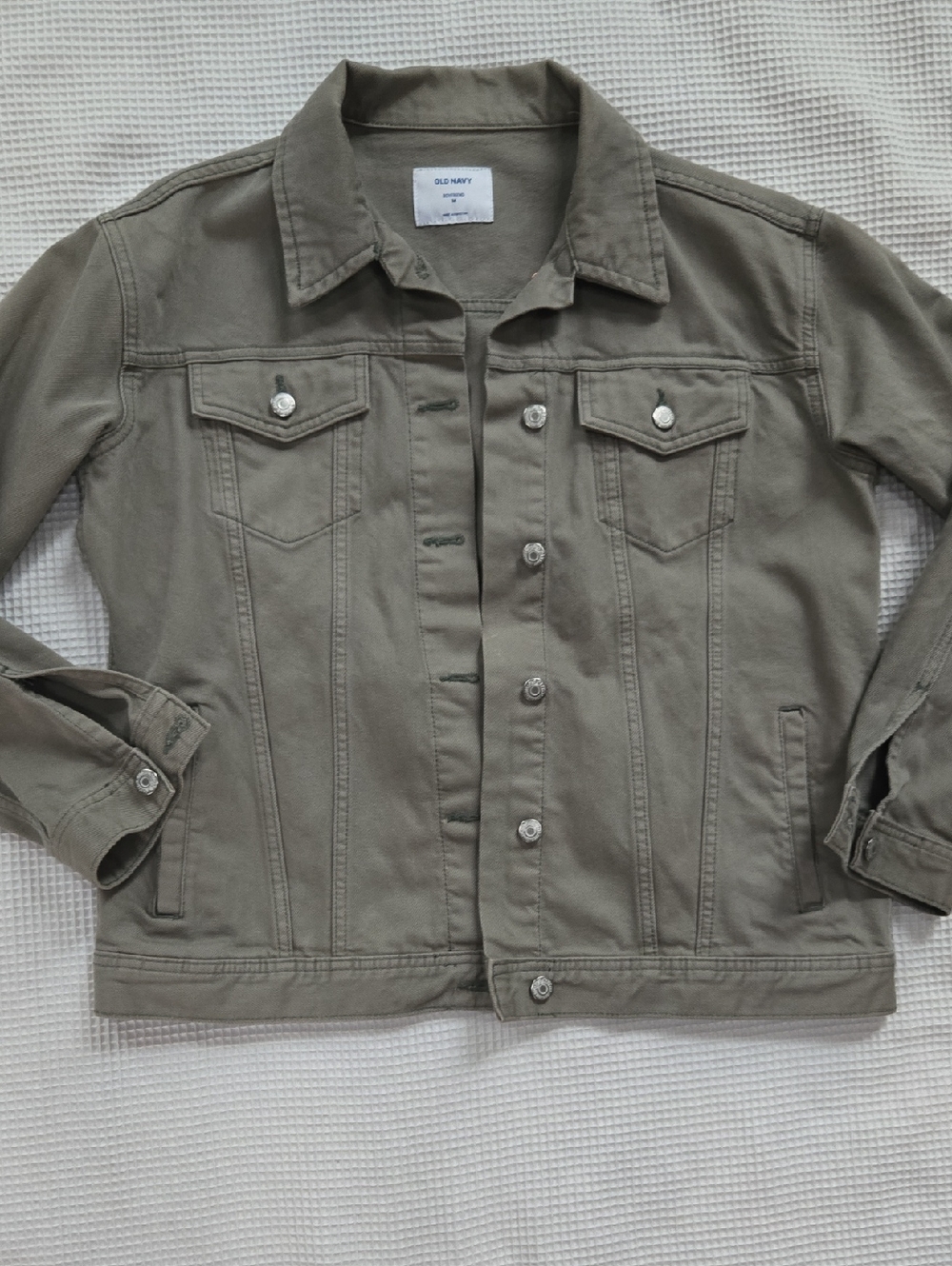 Old Navy Olive Utility Denim Jacket
